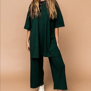 Dressed in Lala lex ribbed playsuit in EMERALD! SOLD OUT!